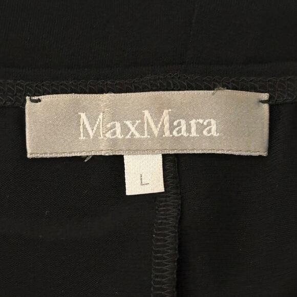 MaxMara V-Neck Short Sleeve Top Black Size Large - Picture 6 of 9